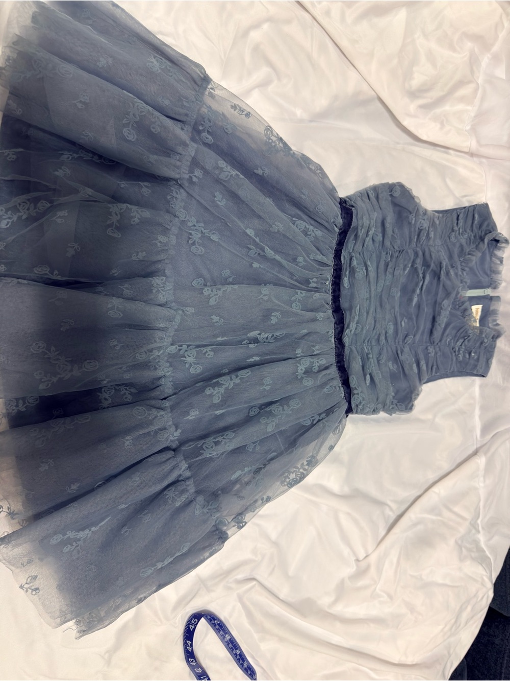 Girls' Blue Lace Tulle Party Dress size 8